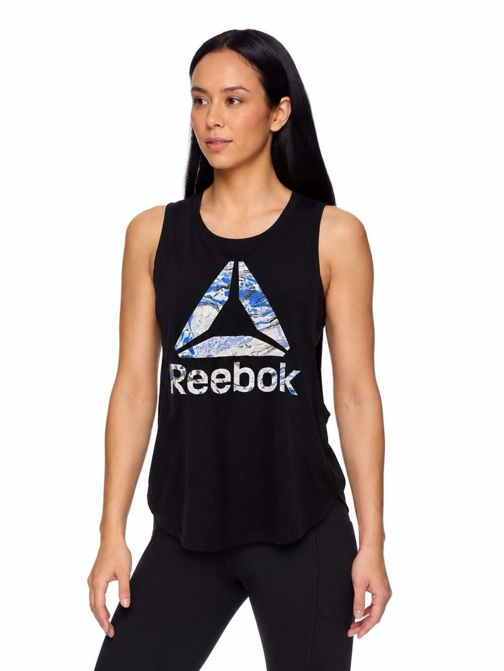 Reebok Training CrossFit Womens Sleeveless Muscle Tank Top Athletic Black Large